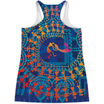 Ancient Indian Warli Tribal Print Women's Racerback Tank Top