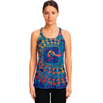 Ancient Indian Warli Tribal Print Women's Racerback Tank Top
