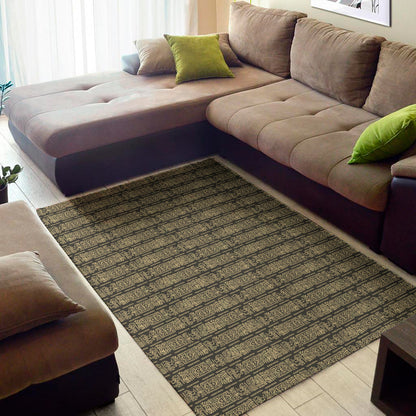 Ancient Maya Pattern Print Area Rug