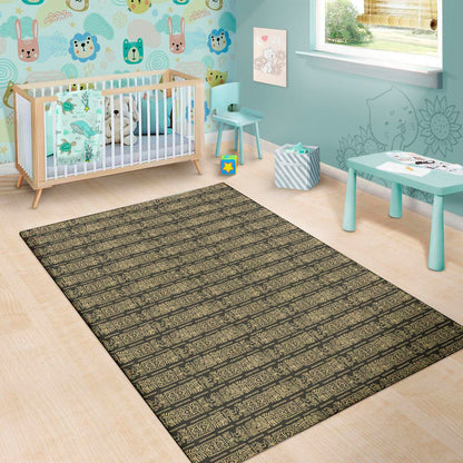 Ancient Maya Pattern Print Area Rug