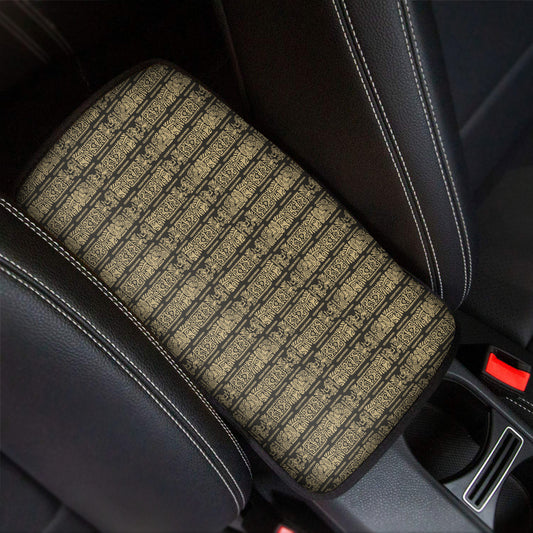 Ancient Maya Pattern Print Car Center Console Cover