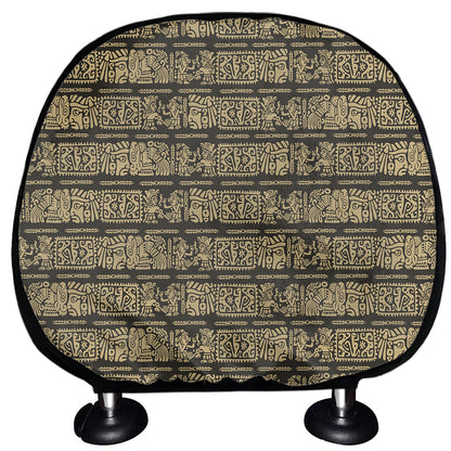 Ancient Maya Pattern Print Car Headrest Covers