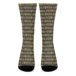 Ancient Maya Pattern Print Crew Socks