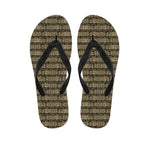 Ancient Maya Pattern Print Flip Flops