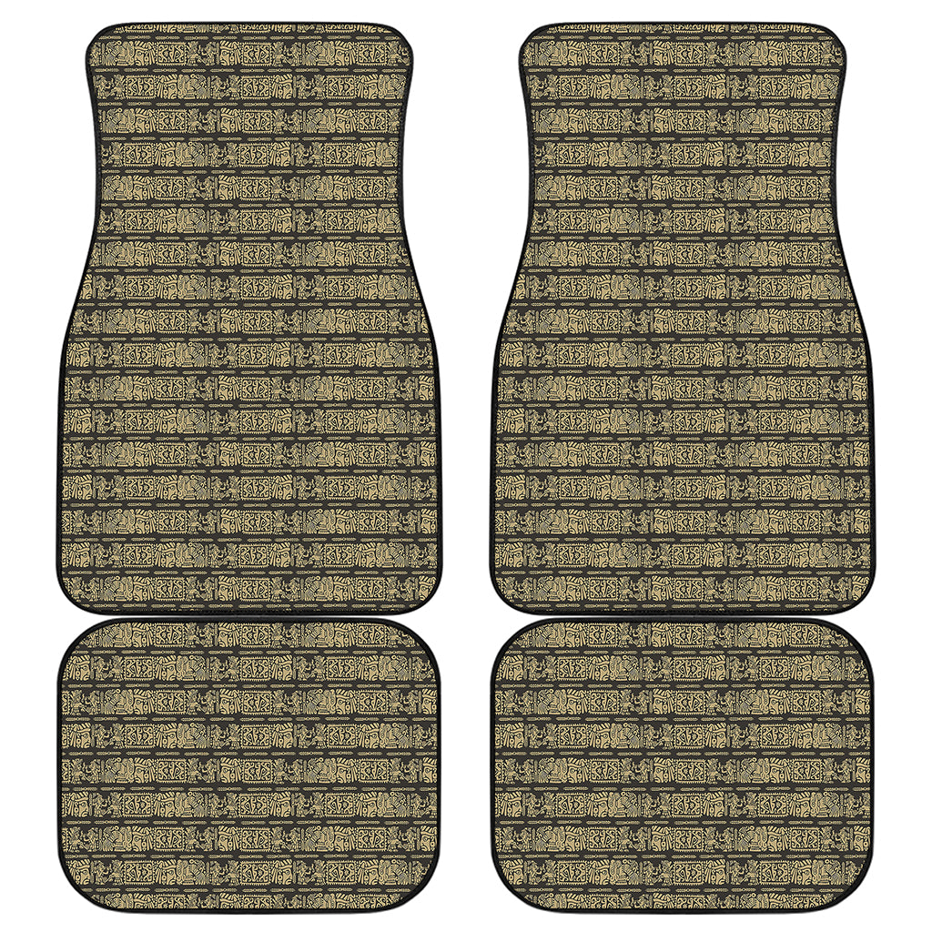 Ancient Maya Pattern Print Front and Back Car Floor Mats