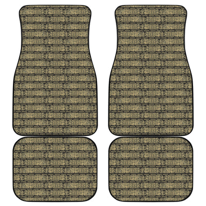 Ancient Maya Pattern Print Front and Back Car Floor Mats