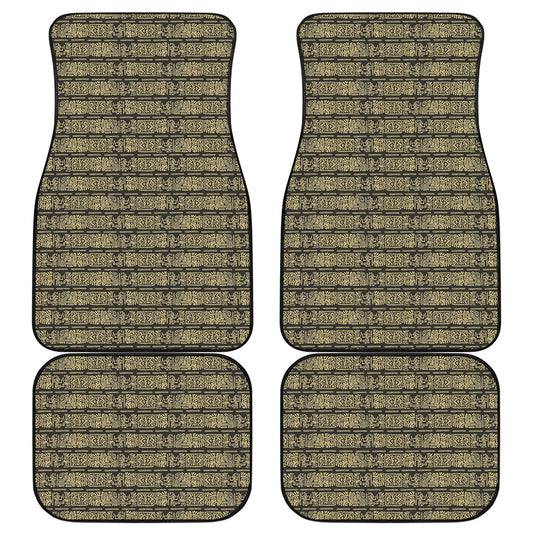 Ancient Maya Pattern Print Front and Back Car Floor Mats