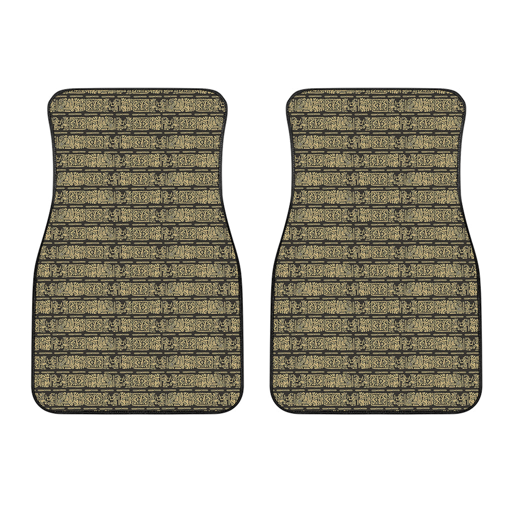 Ancient Maya Pattern Print Front Car Floor Mats