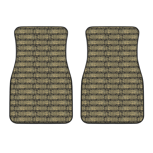 Ancient Maya Pattern Print Front Car Floor Mats