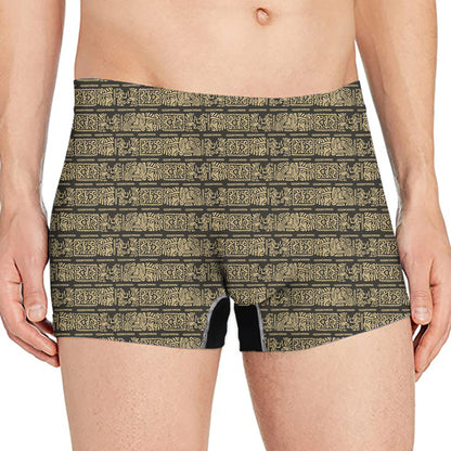 Ancient Maya Pattern Print Men's Boxer Briefs