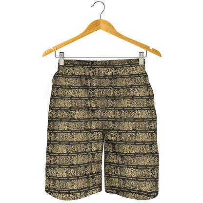 Ancient Maya Pattern Print Men's Shorts