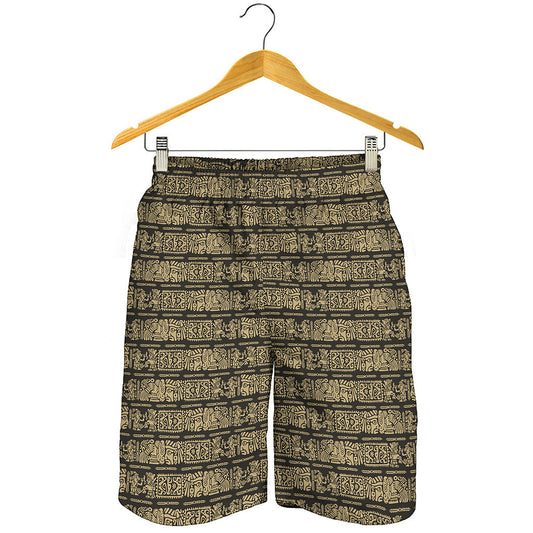 Ancient Maya Pattern Print Men's Shorts