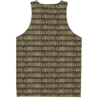 Ancient Maya Pattern Print Men's Tank Top