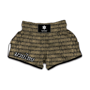 Ancient Maya Pattern Print Muay Thai Boxing Shorts