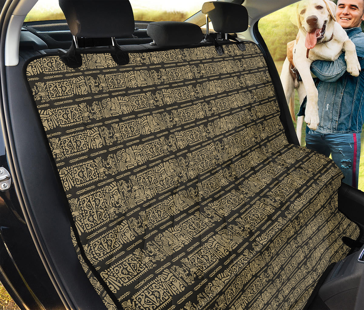 Ancient Maya Pattern Print Pet Car Back Seat Cover