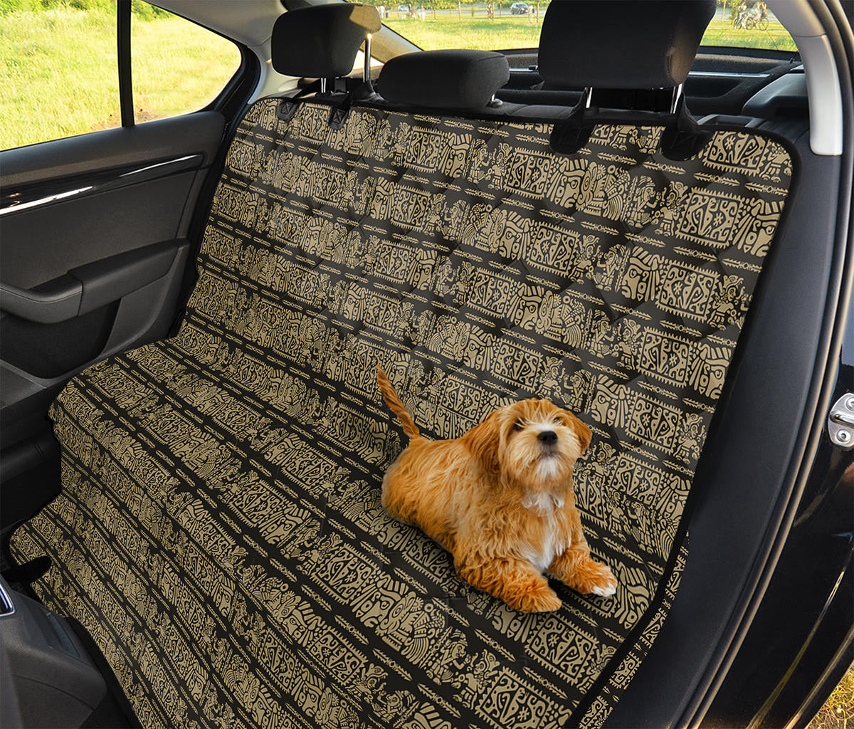 Ancient Maya Pattern Print Pet Car Back Seat Cover
