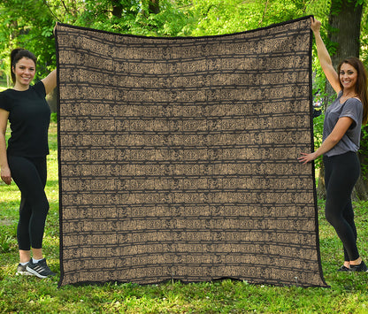 Ancient Maya Pattern Print Quilt