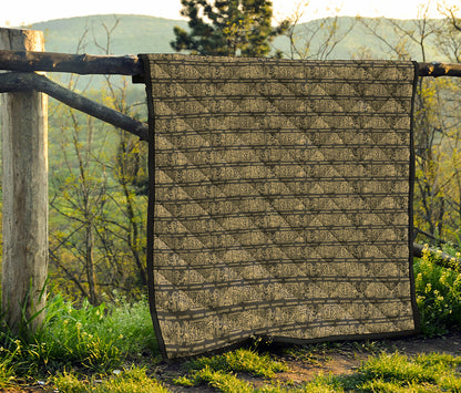 Ancient Maya Pattern Print Quilt