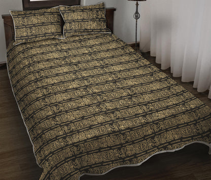 Ancient Maya Pattern Print Quilt Bed Set