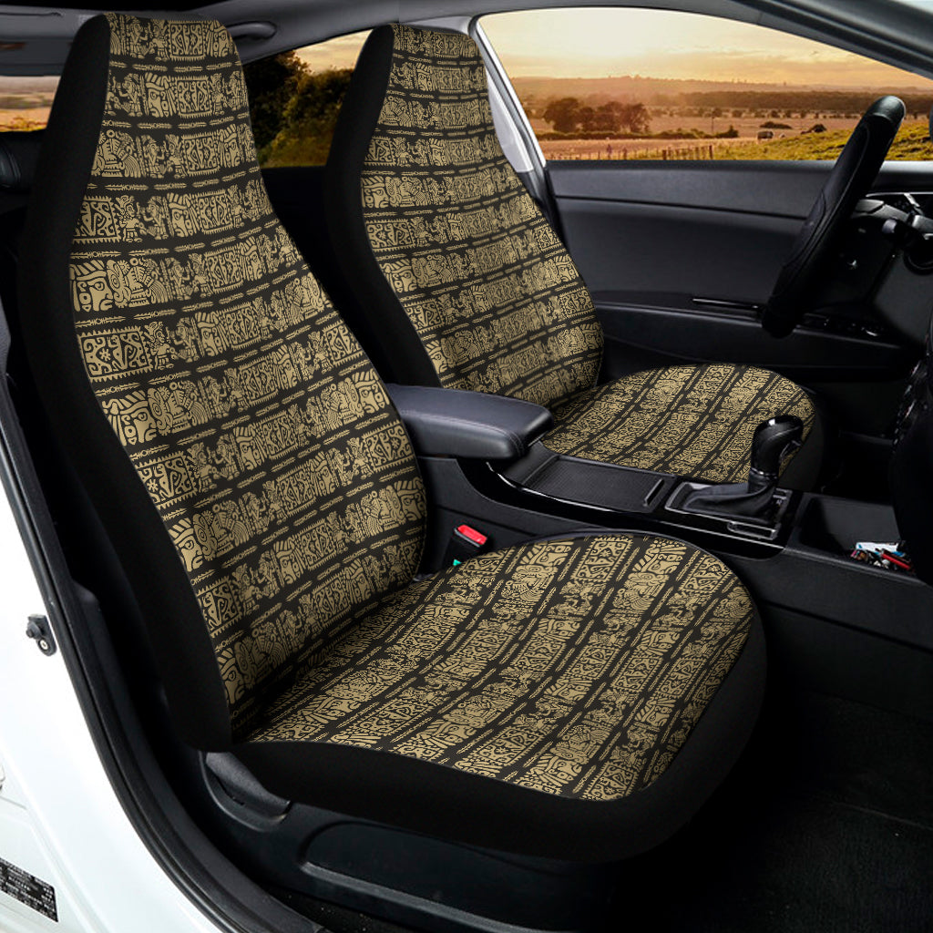 Ancient Maya Pattern Print Universal Fit Car Seat Covers