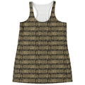 Ancient Maya Pattern Print Women's Racerback Tank Top