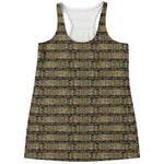 Ancient Maya Pattern Print Women's Racerback Tank Top