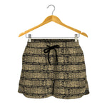 Ancient Maya Pattern Print Women's Shorts