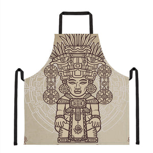 Ancient Mayan Statue Print Apron