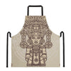 Ancient Mayan Statue Print Apron