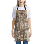 Ancient Mayan Statue Print Apron