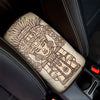 Ancient Mayan Statue Print Car Center Console Cover