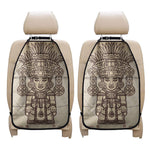 Ancient Mayan Statue Print Car Seat Organizers