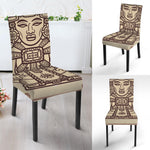 Ancient Mayan Statue Print Dining Chair Slipcover