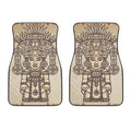 Ancient Mayan Statue Print Front Car Floor Mats