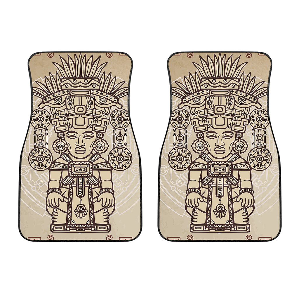 Ancient Mayan Statue Print Front Car Floor Mats