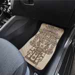 Ancient Mayan Statue Print Front Car Floor Mats