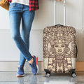 Ancient Mayan Statue Print Luggage Cover