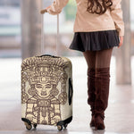 Ancient Mayan Statue Print Luggage Cover