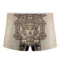 Ancient Mayan Statue Print Men's Boxer Briefs