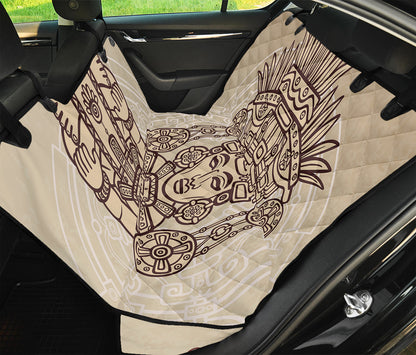 Ancient Mayan Statue Print Pet Car Back Seat Cover