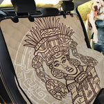 Ancient Mayan Statue Print Pet Car Back Seat Cover