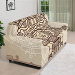 Ancient Mayan Statue Print Sofa Cover