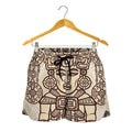 Ancient Mayan Statue Print Women's Shorts