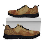 Ancient Spartan Helmet Print Black Sneakers