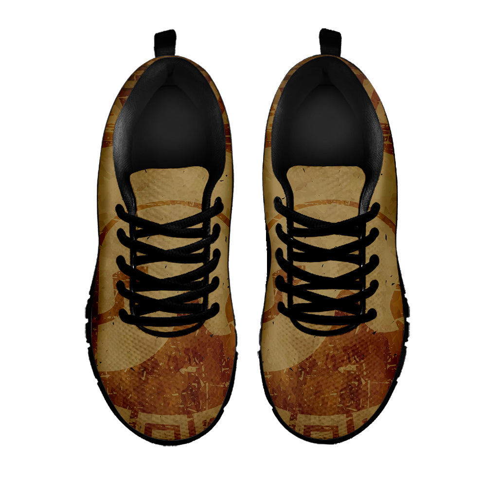 Ancient Spartan Helmet Print Black Sneakers