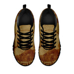 Ancient Spartan Helmet Print Black Sneakers