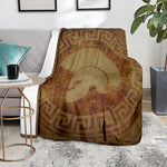 Ancient Spartan Helmet Print Blanket