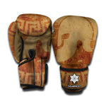 Ancient Spartan Helmet Print Boxing Gloves
