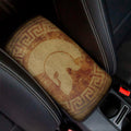 Ancient Spartan Helmet Print Car Center Console Cover
