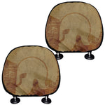 Ancient Spartan Helmet Print Car Headrest Covers